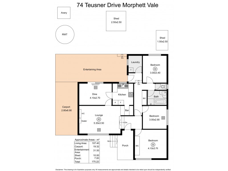 74 Teusner Drive, Morphett Vale SA 5162 Floorplan