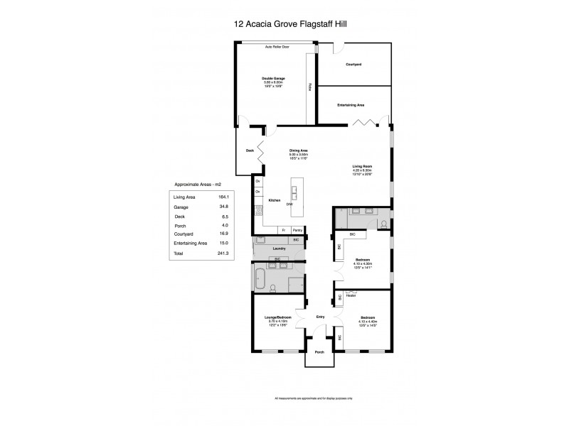 12 Acacia Grove, Flagstaff Hill SA 5159 Floorplan