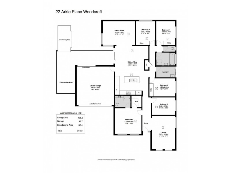 22 Arkle Place, Woodcroft SA 5162 Floorplan