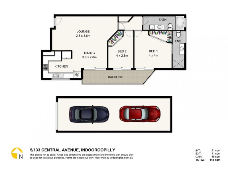 5/133 Central Avenue, Indooroopilly QLD 4068 Floorplan
