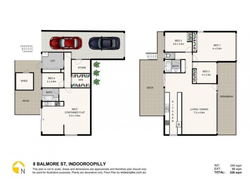8 Balmore Street, Indooroopilly QLD 4068 Floorplan