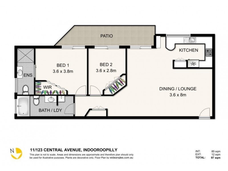 11/123 Central Avenue, Indooroopilly QLD 4068 Floorplan