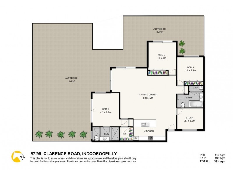 87/95 Clarence Road, Indooroopilly QLD 4068 Floorplan
