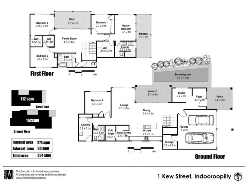 1 Kew Street, Indooroopilly QLD 4068 Floorplan