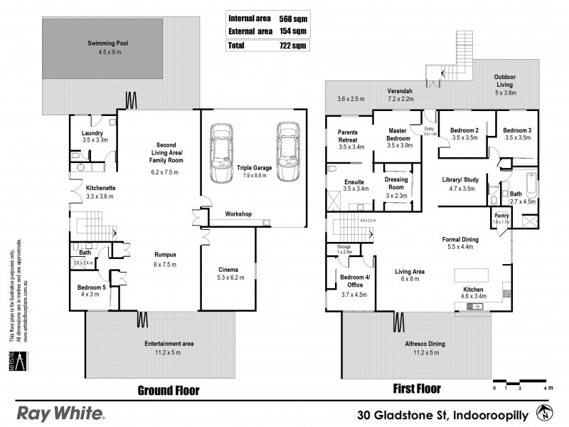 30 Gladstone Street, Indooroopilly QLD 4068 Floorplan