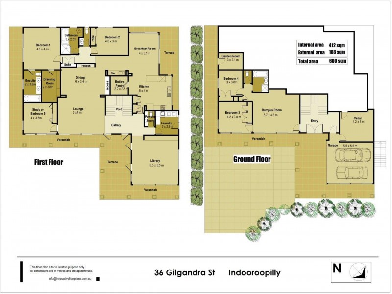 36 Gilgandra Street, Indooroopilly QLD 4068 Floorplan