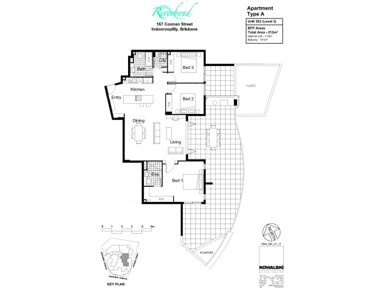 303/30 Riverview Terrace, Indooroopilly QLD 4068 Floorplan