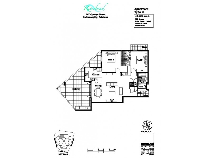 401/30. Riverview Terrace, Indooroopilly QLD 4068 Floorplan