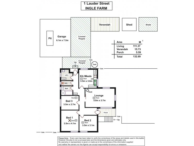 1 Lauder Street, Ingle Farm SA 5098 Floorplan