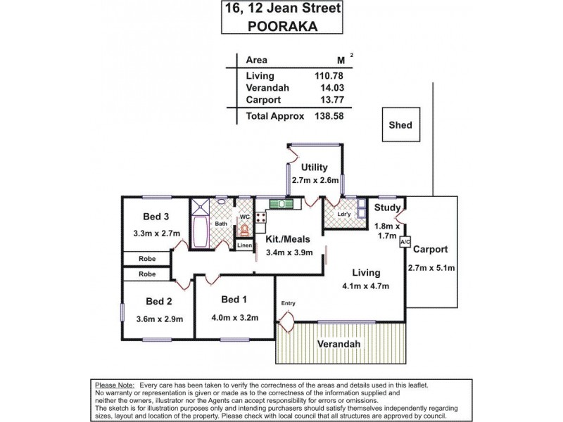 16/12 Jean Street, Pooraka SA 5095 Floorplan