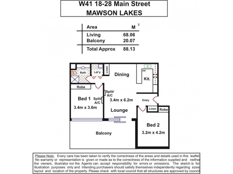 41w/18 Main Street, Mawson Lakes SA 5095 Floorplan