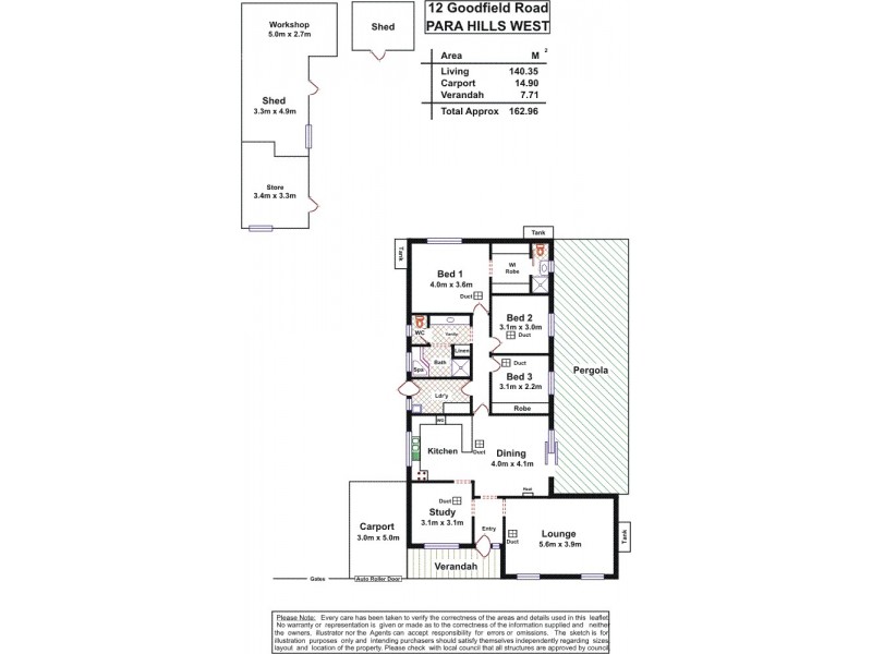 12 Goodfield Road, Para Hills West SA 5096 Floorplan
