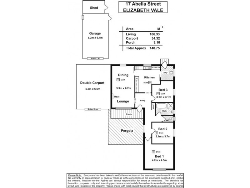 17 Abelia Street, Elizabeth Vale SA 5112 Floorplan