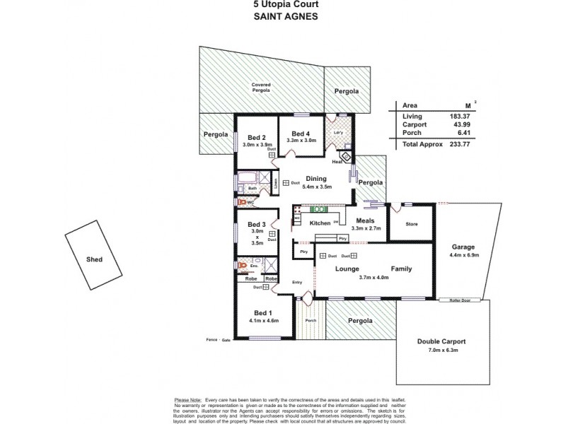 5 Utopia Court, St Agnes SA 5097 Floorplan
