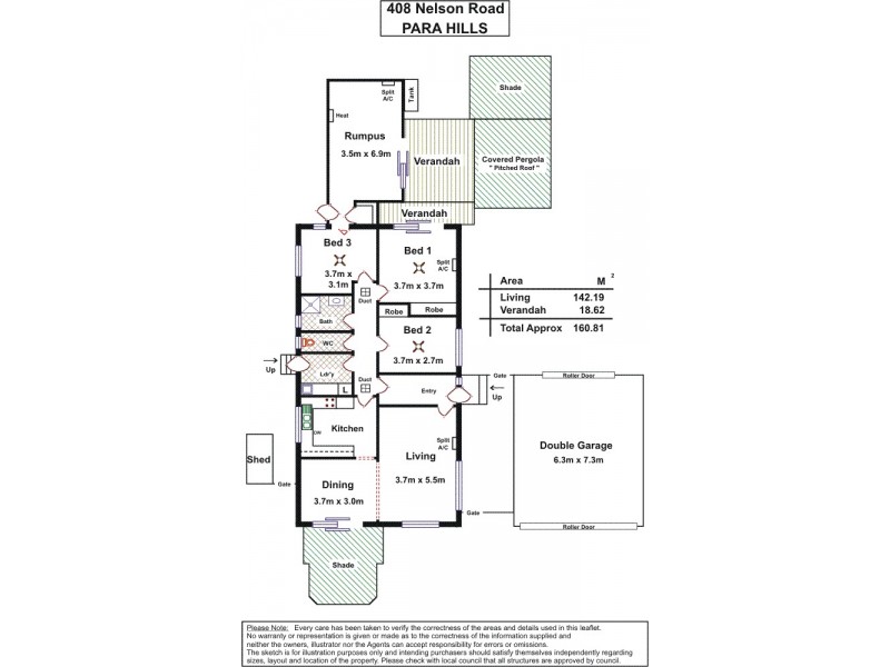 408 Nelson Road, Para Hills SA 5096 Floorplan