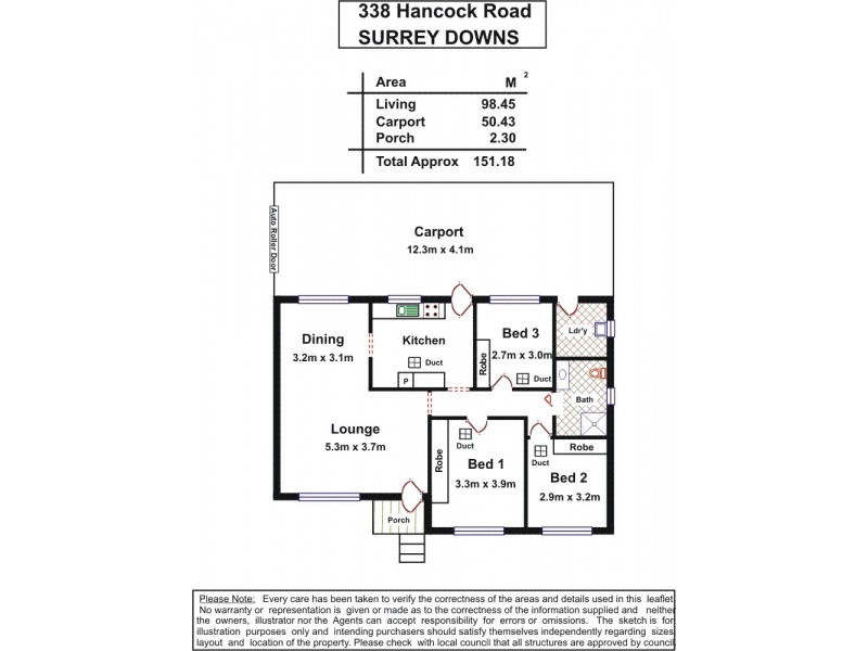 338 Hancock Road, Surrey Downs SA 5126 Floorplan