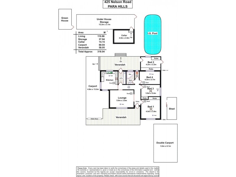 425 Nelson Road, Para Hills SA 5096 Floorplan