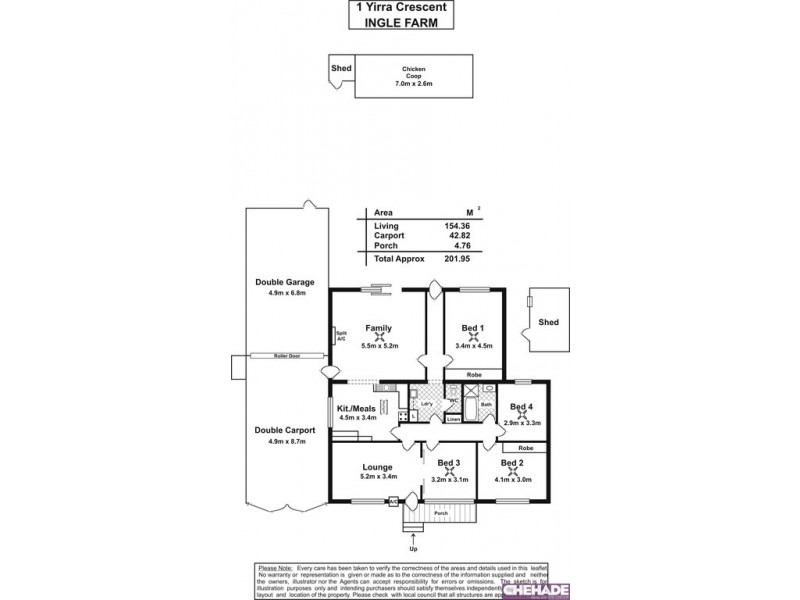 1 Yirra Crescent, Ingle Farm SA 5098 Floorplan