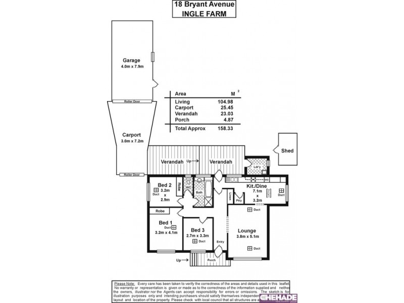 18 Bryant Avenue, Ingle Farm SA 5098 Floorplan