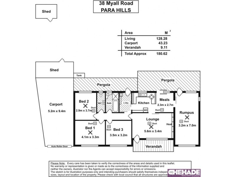 38 Myall Road, Para Hills SA 5096 Floorplan
