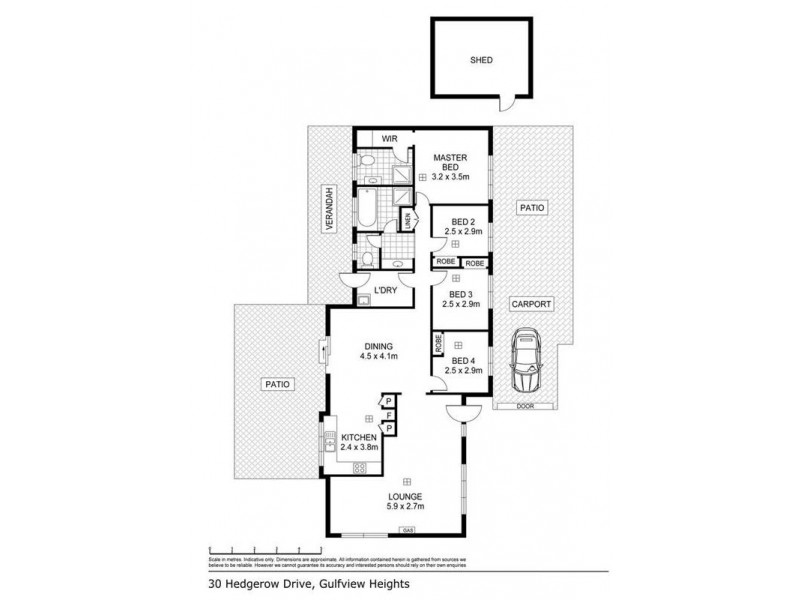 30 Hedgerow Drive, Gulfview Heights SA 5096 Floorplan