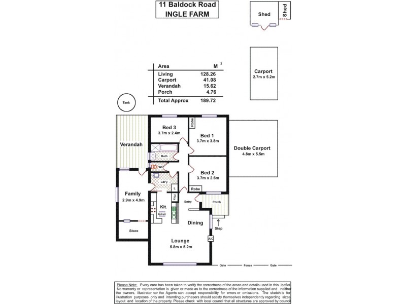 16 Baldock Road, Ingle Farm SA 5098 Floorplan