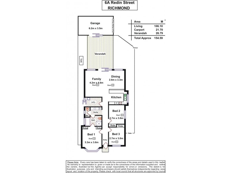 6a Redin Street, Richmond SA 5033 Floorplan