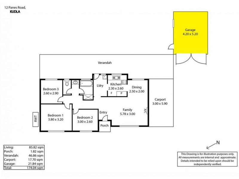 14 Panes Road, Kudla SA 5115 Floorplan