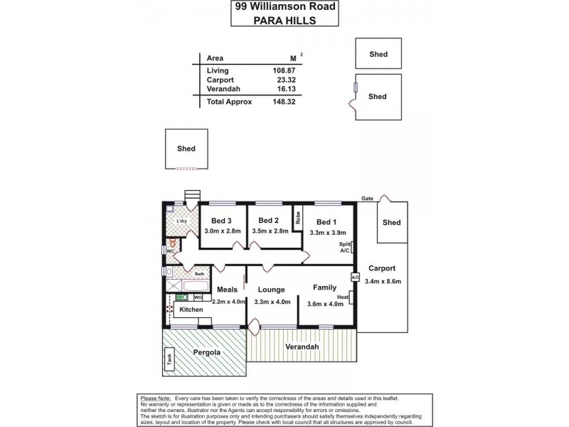 99 Williamson Road, Para Hills SA 5096 Floorplan