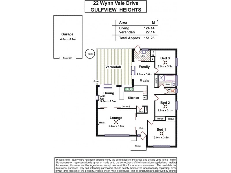 22 Wynn Vale Drive, Gulfview Heights SA 5096 Floorplan