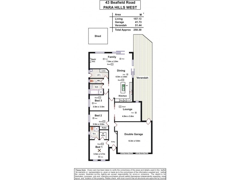 43 Beafield Road, Para Hills West SA 5096 Floorplan