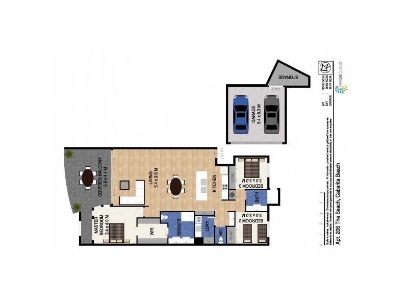 206/2 Pandanus Parade, Cabarita Beach NSW 2488 Floorplan