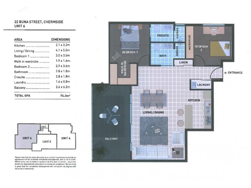 6 / 22 Buna Street, Chermside QLD 4032 Floorplan