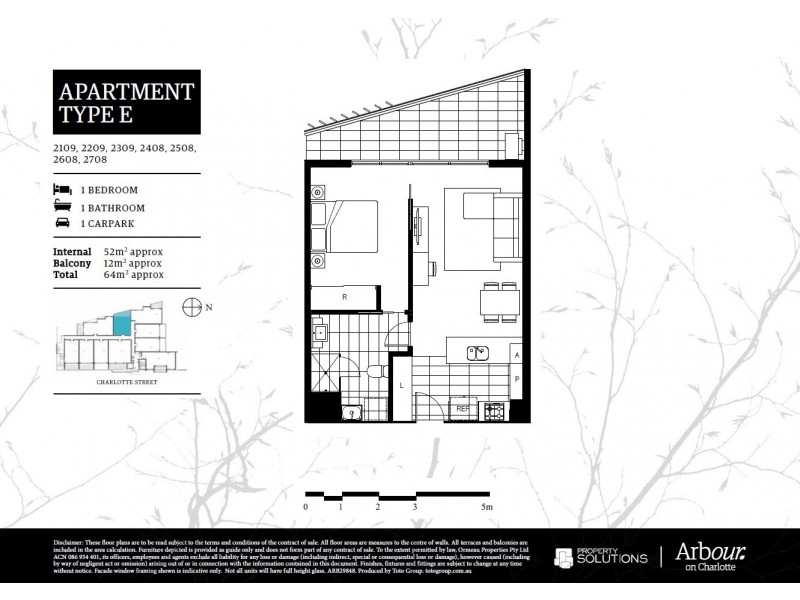 2708/27 Charlotte Street, Chermside QLD 4032 Floorplan