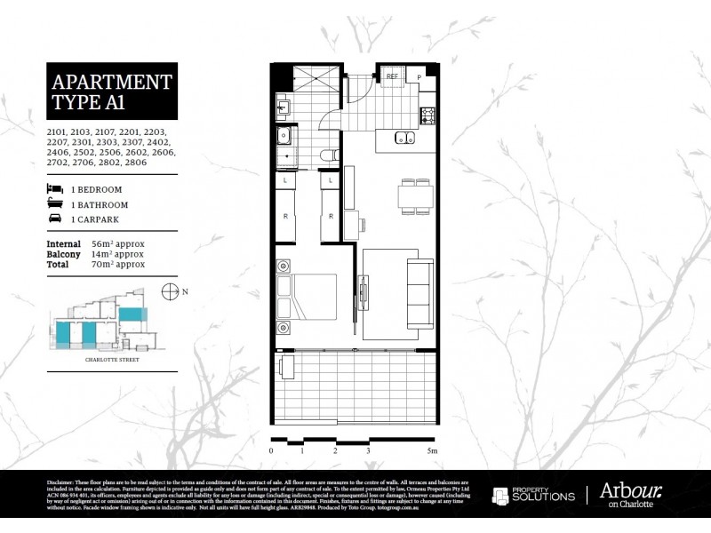 2103/27 Charlotte Street, Chermside QLD 4032 Floorplan