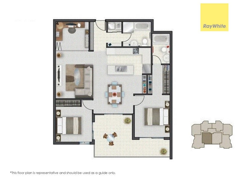 Unit 803 / 20 Playfield Street, Chermside QLD 4032 Floorplan