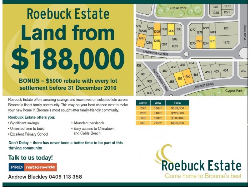 Lot 1275 Sandpiper Avenue, Djugun WA 6725