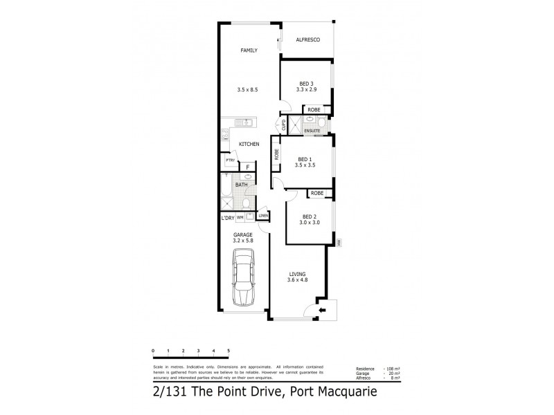 2/131 The Point Drive, Port Macquarie NSW 2444 Floorplan