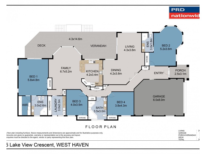 25 Lake View Crescent, West Haven NSW 2443 Floorplan