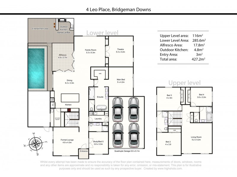 4 Leo Place, Bridgeman Downs QLD 4035 Floorplan