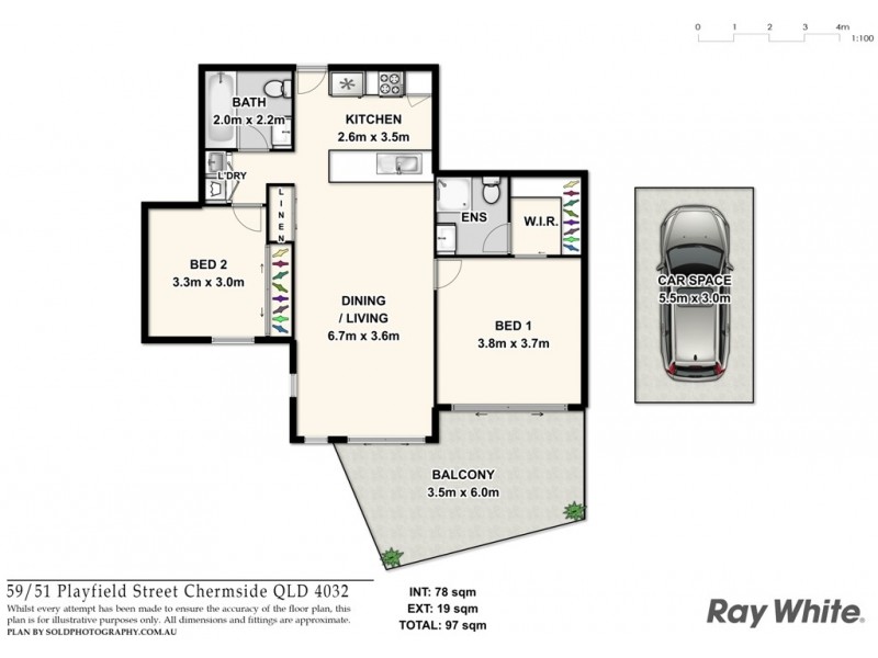 59/51 Playfield Street, Chermside QLD 4032 Floorplan
