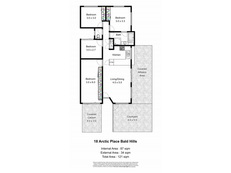 18 Arctic Place, Bald Hills QLD 4036 Floorplan