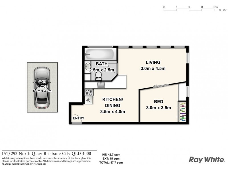 151/293 North Quay, Brisbane City QLD 4000 Floorplan
