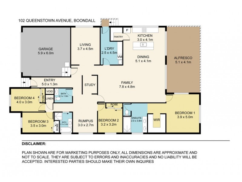 102 Queenstown Avenue, Boondall QLD 4034 Floorplan