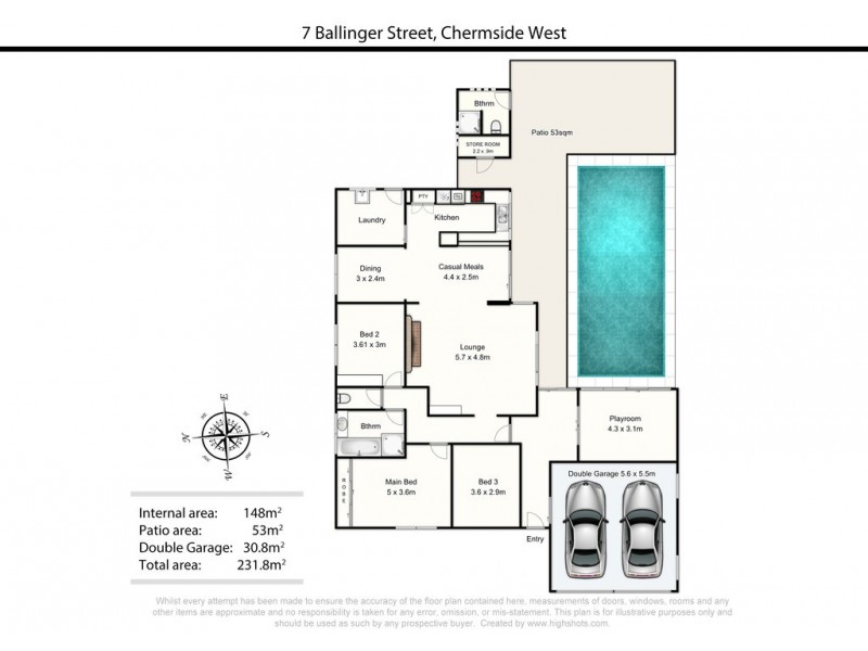 7 Ballinger Street, Chermside West QLD 4032 Floorplan