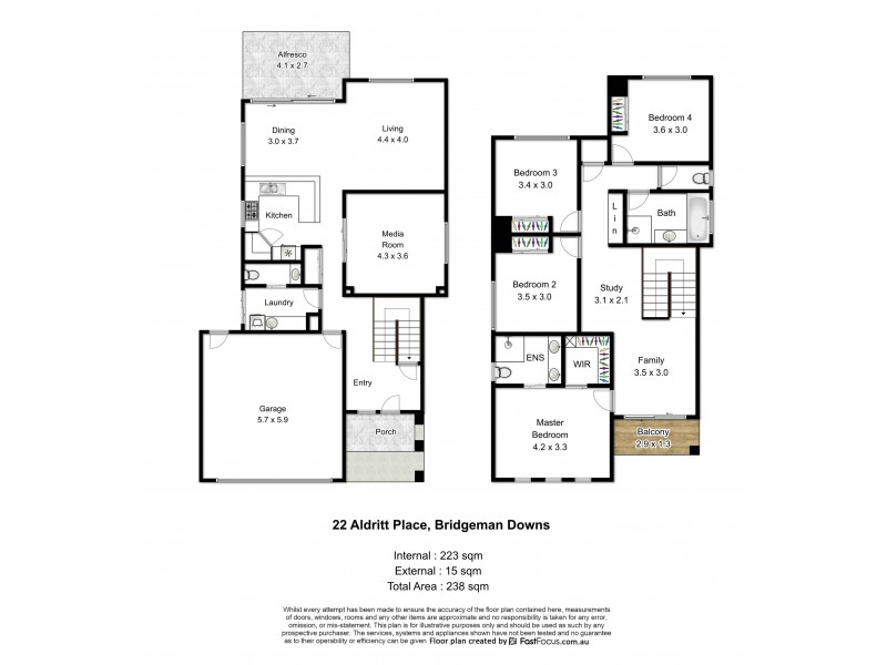 22 Aldritt Place, Bridgeman Downs QLD 4035 Floorplan