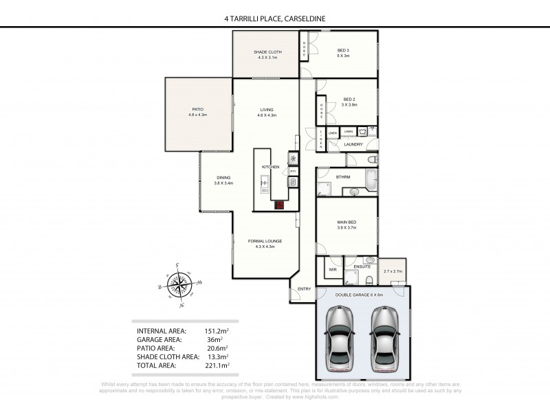 4 Tarrilli Place, Carseldine QLD 4034 Floorplan