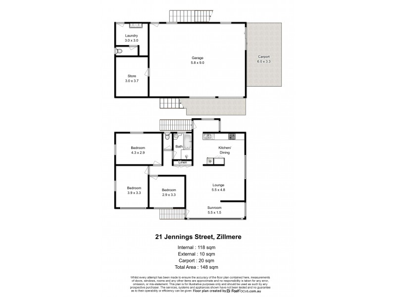 21 Jennings Street, Zillmere QLD 4034 Floorplan