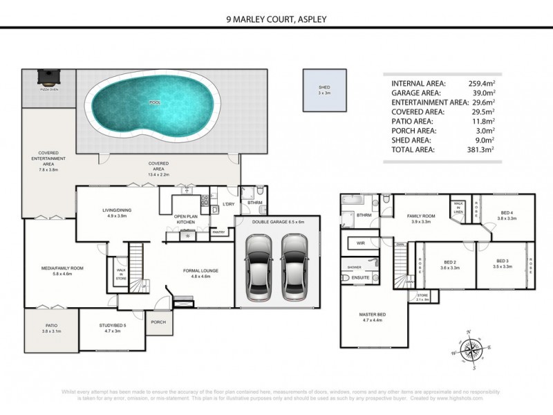 9 Marley Court, Aspley QLD 4034 Floorplan