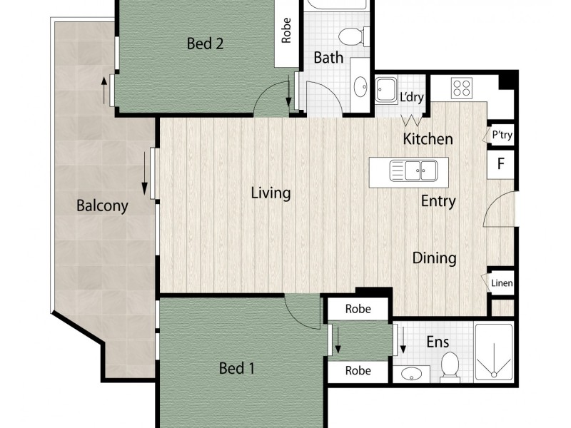209/392 Hamilton Road, Chermside QLD 4032 Floorplan